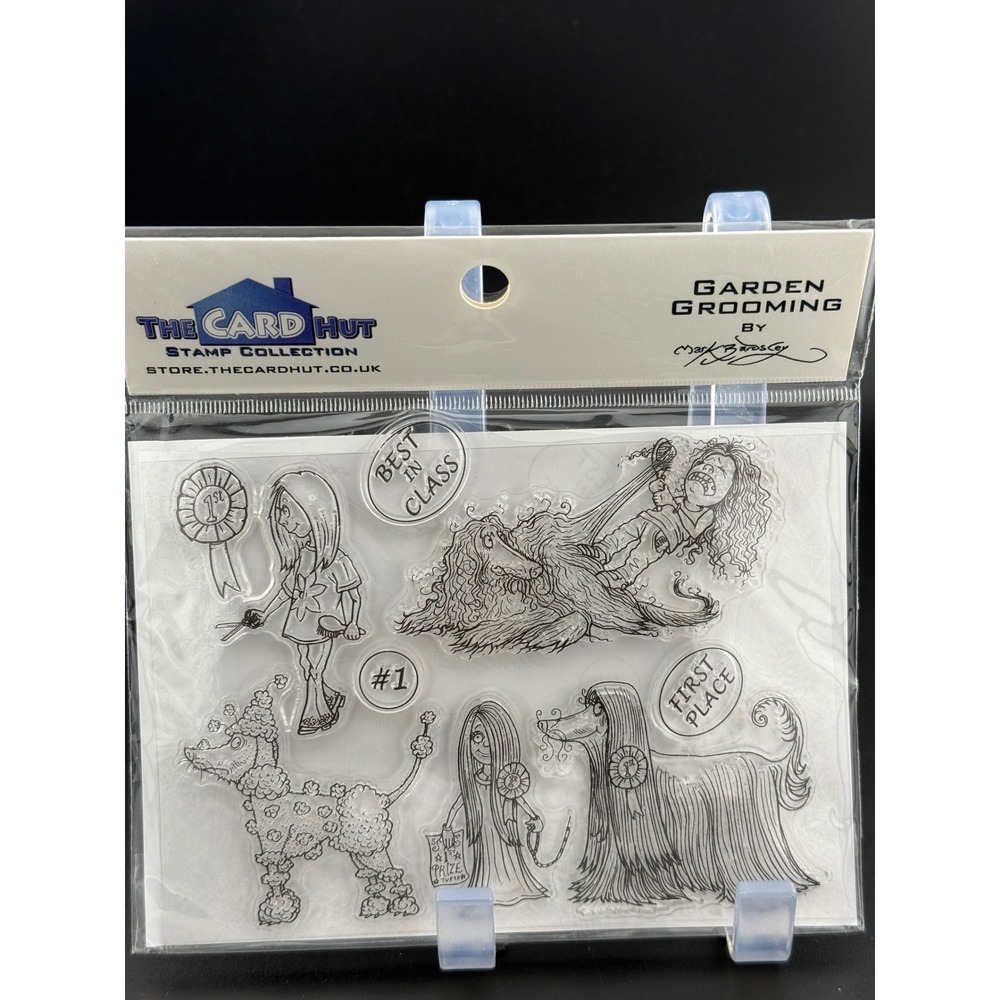 The Card Hut Garden Grooming Clear‎ Stamp Set Mark Bardsley Dog Show Poodle